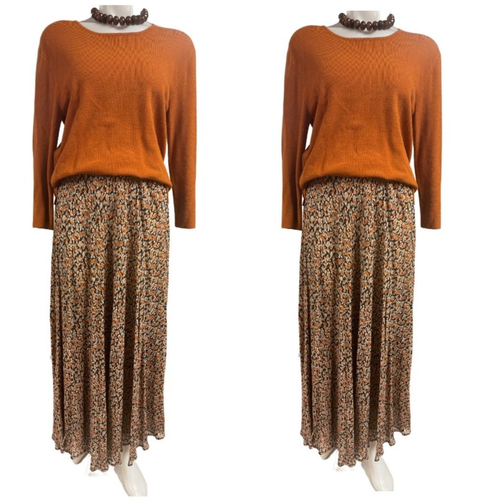Women Carol Anderson Collection maxi boho reversible skirt sz medium flowy